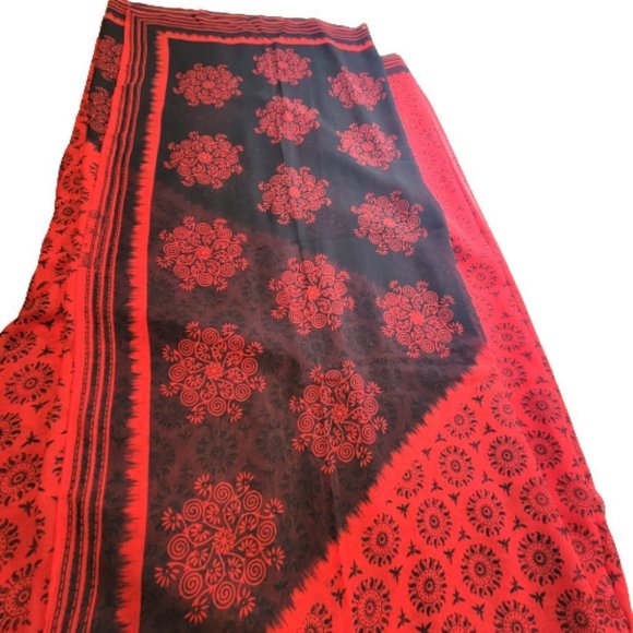 Red and Black Pre Stitched PRE-PLEATED Saree Adjustable Waist - NEW! - Picture 6 of 10